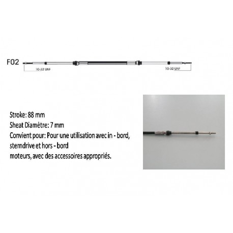 CABLE DE COMMANDE F2  10 FEET