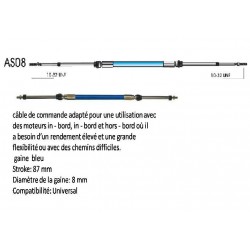 CABLE DE COMMANDE AS08 20" FEET