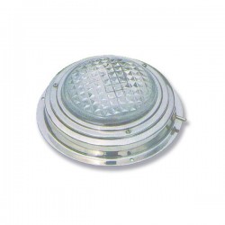 PLAFONNIER ROND EN ACIER INOX Equipé d’un interrupteur. 12V 110 MM