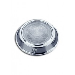 PLAFONNIER ROND EN ACIER INOX Equipé d’un interrupteur. 12V 65 MM