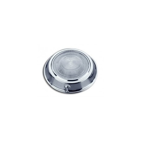 PLAFONNIER ROND EN ACIER INOX Equipé d’un interrupteur. 12V 65 MM