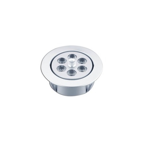 PLAFONNIER ROND CHROMÉ À LED 12V. 85 MM x 25 H -12 LED