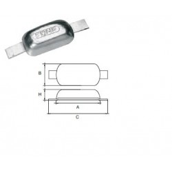 ANODE F1  1 KG A 110 mm B 60mm