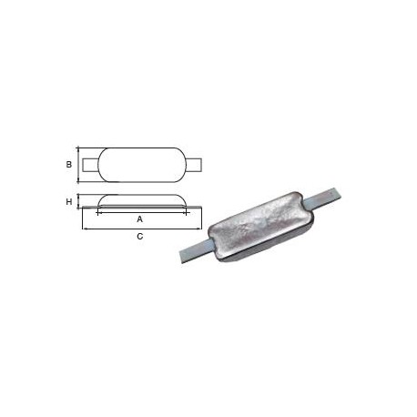 ANODE F1-4  4KG A 200 mm B 90 mm