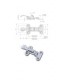 FERMETURE A CADENAS LAITON CHROME 60X30 mm